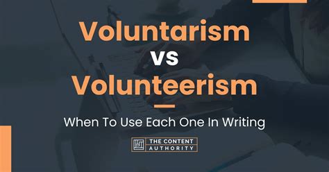 voluntarism vs volunteerism